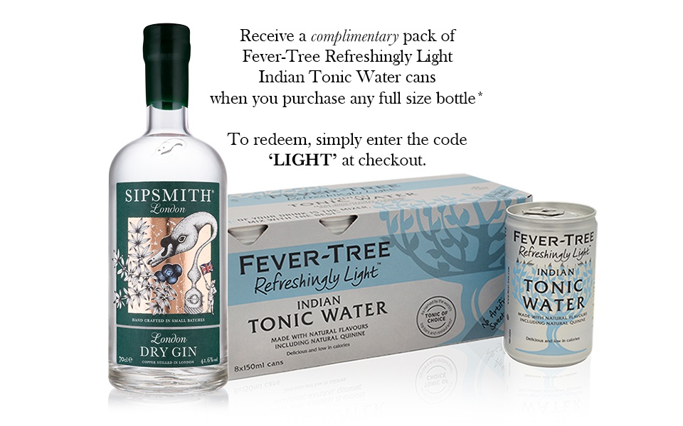 Sipsmith London Dry Gin & Fever-Tree Light Indian Tonic