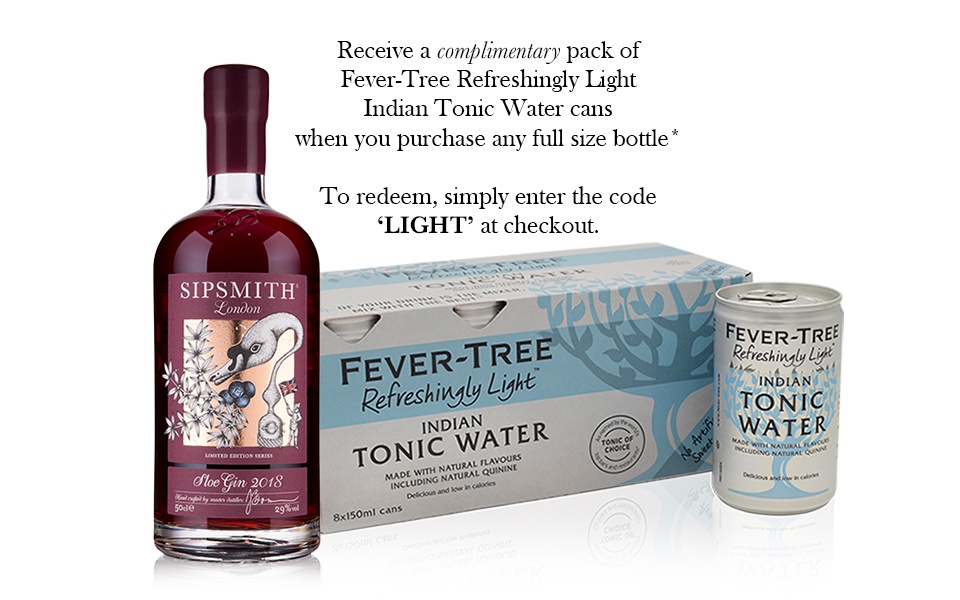 Sipsmith Sloe Gin & Fever-Tree Indian Light Tonic Water