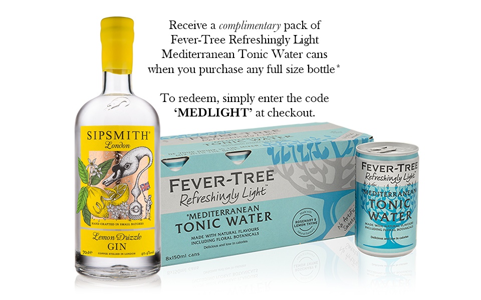 Sipsmith Lemon Drizzle & Fever-Tree Mediterranean Light Tonic