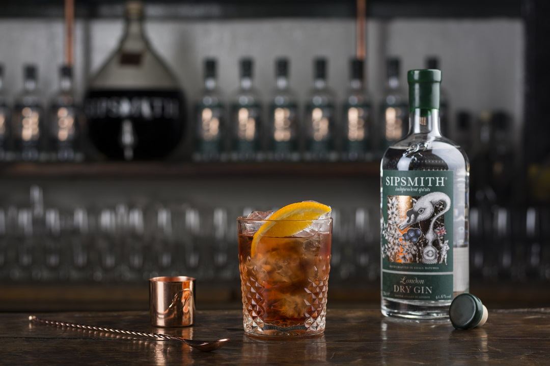 A Negroni made with Sipsmith London Dry Gin
