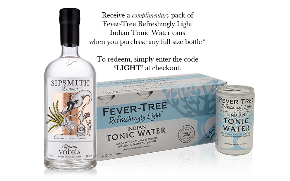 Sipsmith Sipping Vodka & Fever-Tree Indian Light Tonic Water