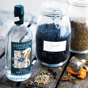 The first bottle of London Dry Gin