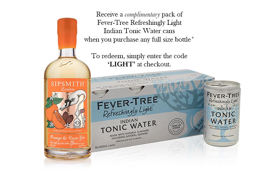 Sipsmith Orange & Cacao Gin & Fever_Tree Light Indian Tonic Water