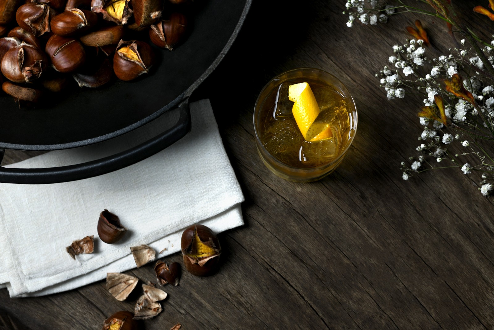 Smoked Chestnut Old Fashioned