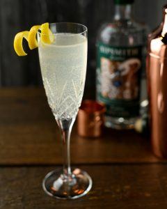 French 75 gin cocktail