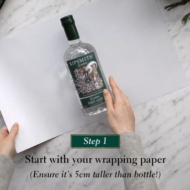 Gin Bottle Wrapping Paper Custom Wrapping Paper 