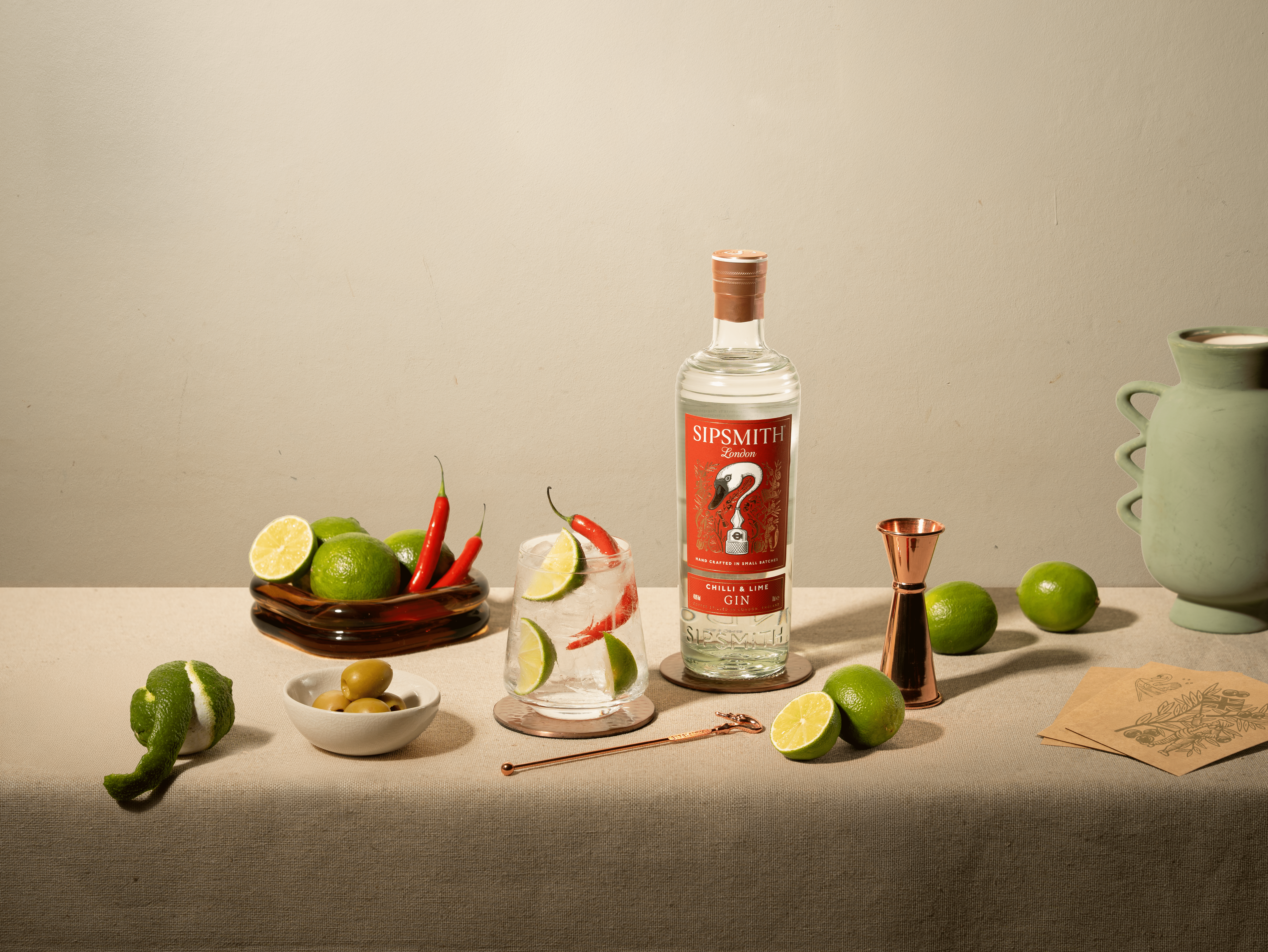 A Photo of Sipsmith Chilli and Lime Gin and Tonic